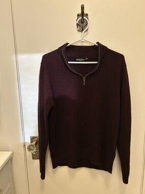 Men's Brave Soul Burgundy Quarter-Zip Pullover Size Medium